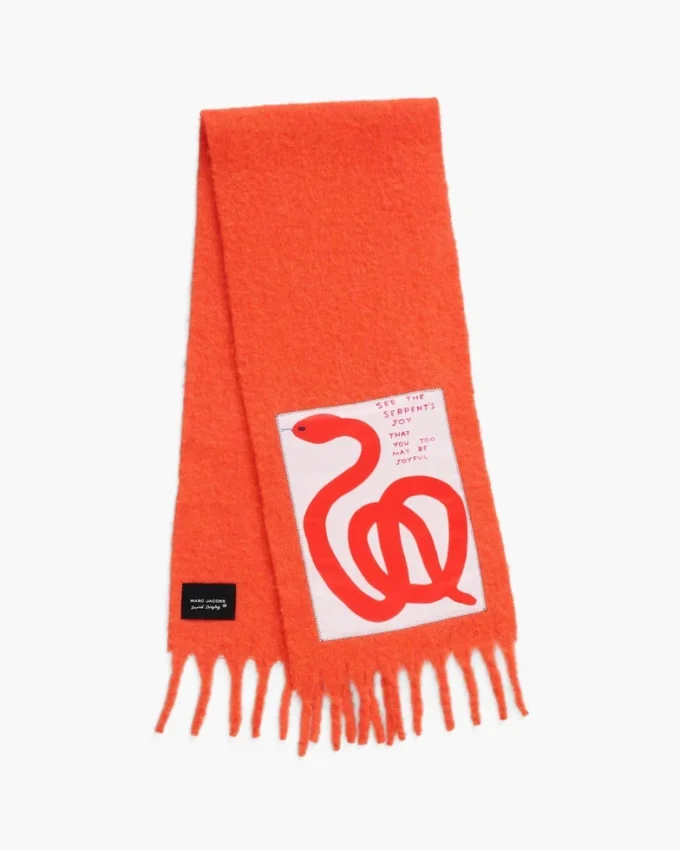 David Shrigley X Marc Jacobs Snake Wool Scarf