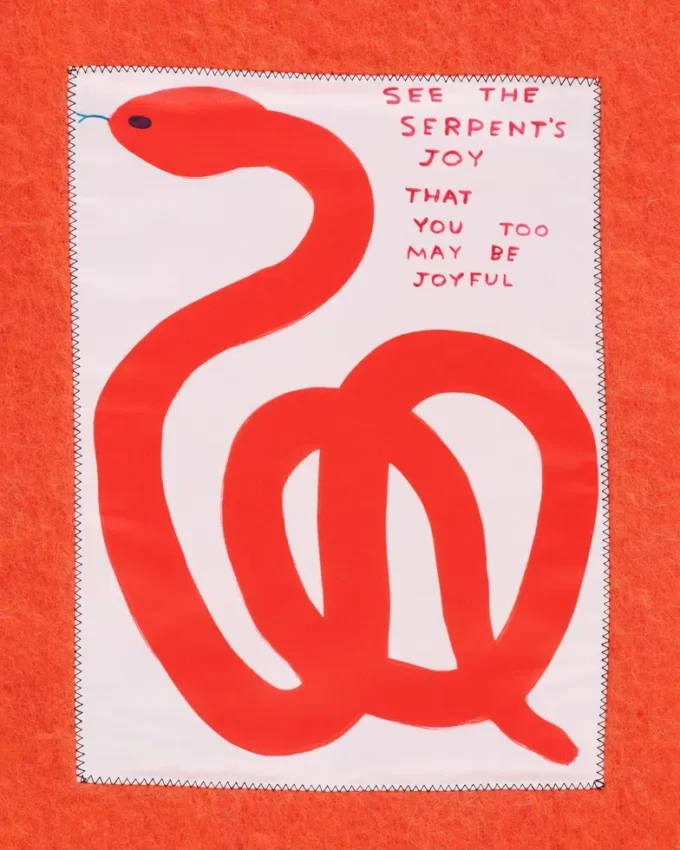 David Shrigley X Marc Jacobs Snake Wool Scarf
