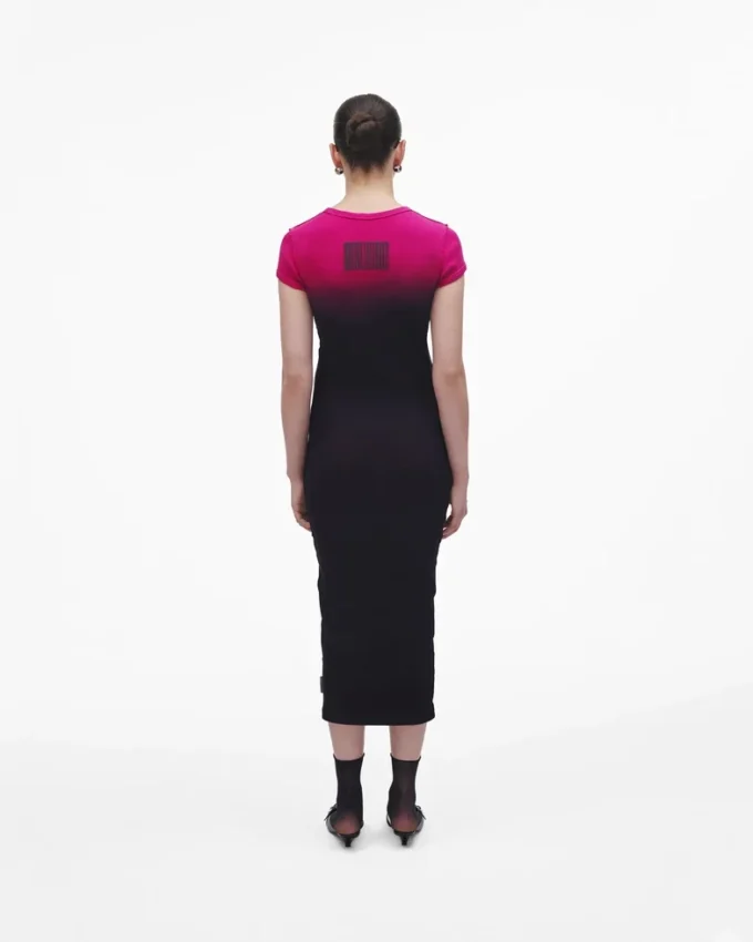 Ombr&eacute; Spray Shrunken Tee Dress