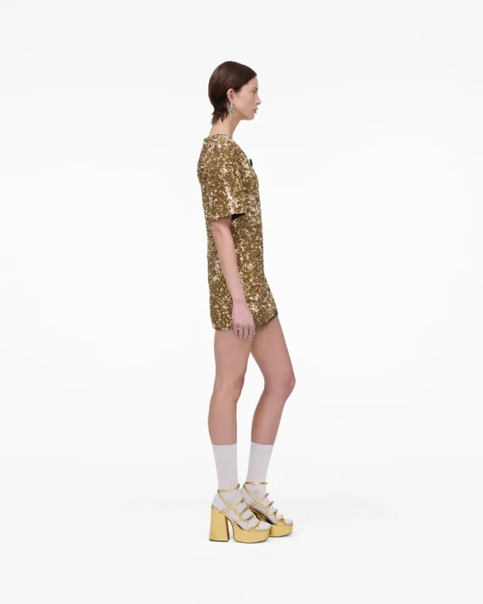 Sequin V-Neck Knit Dress Sequin V-Neck Knit Dress