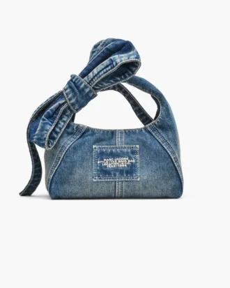 the bow denim mini sack bag 2 330x413 - The Bow Denim Mini Sack Bag