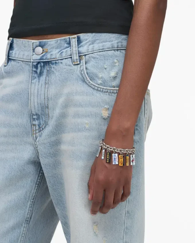 The Cities License Plate Charm Bracelet The Cities License Plate Charm Bracelet