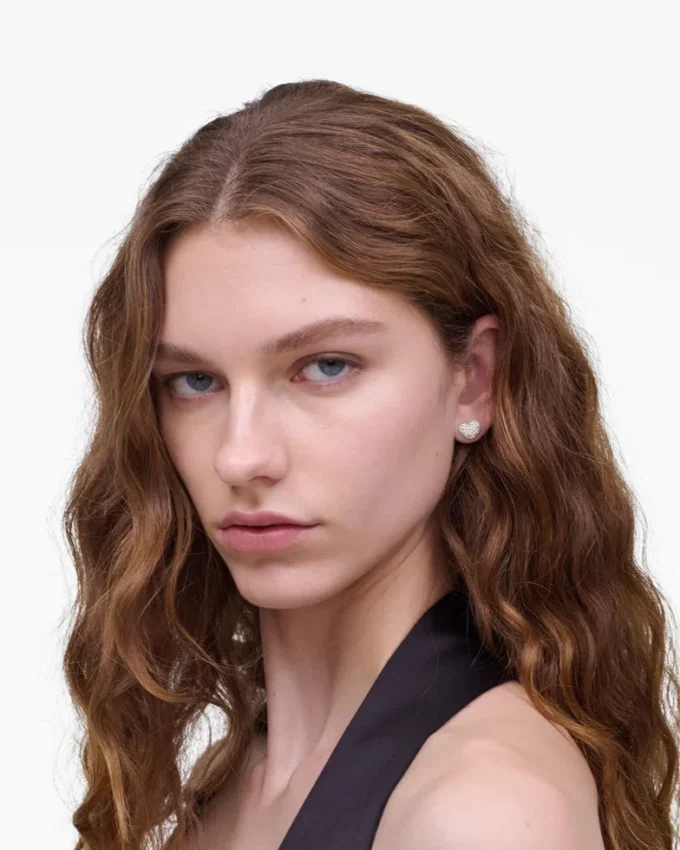 The Heart Pave Earrings The Heart Pave Earrings