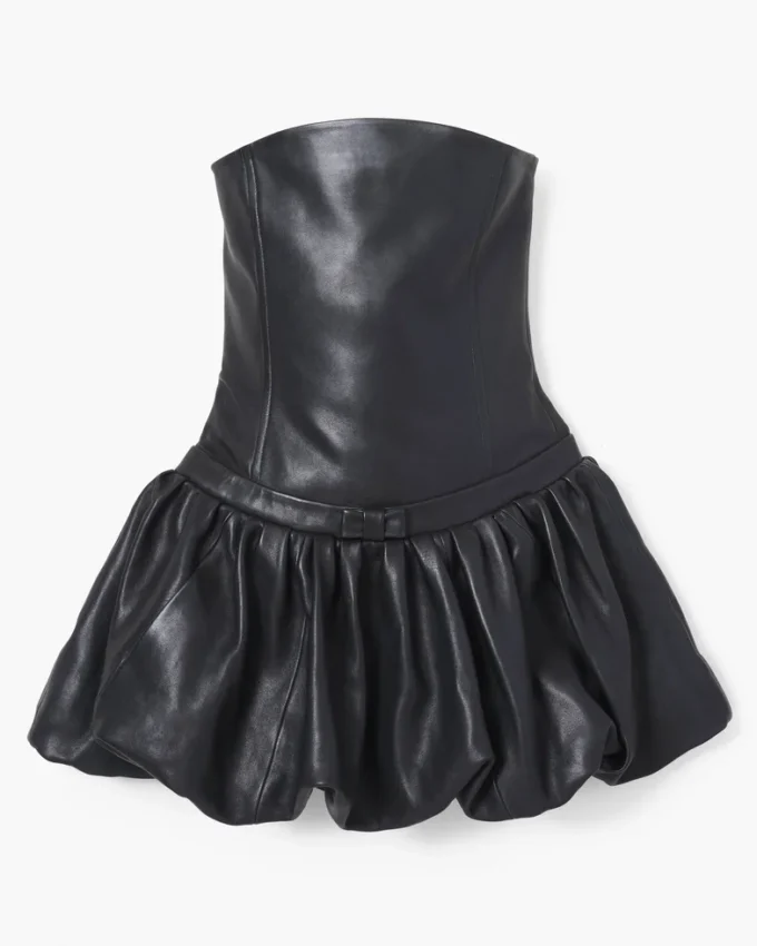 The Leather Bubble Dress