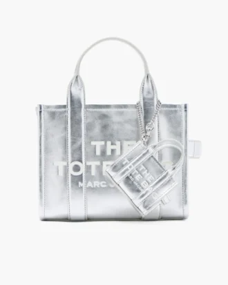 The Metallic Leather Nano Tote Charm