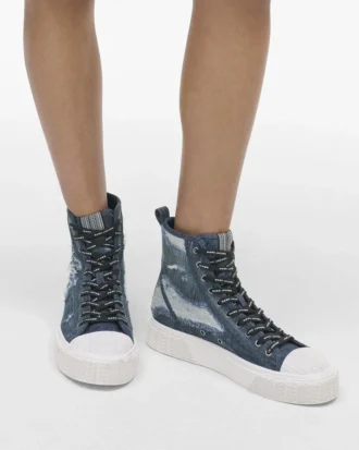 The Rip And Repair Denim High Top Sneaker