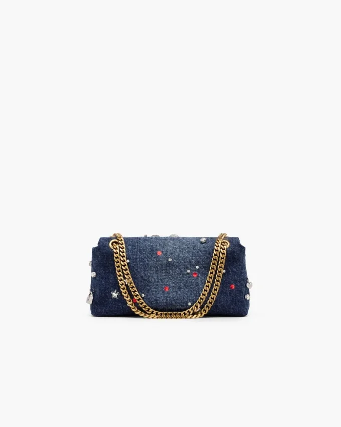 The Trinket Charm Denim Dual Chain Mini Bag The Trinket Charm Denim Dual Chain Mini Bag
