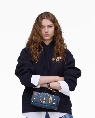The Trinket Charm Denim Mini Dual Bag