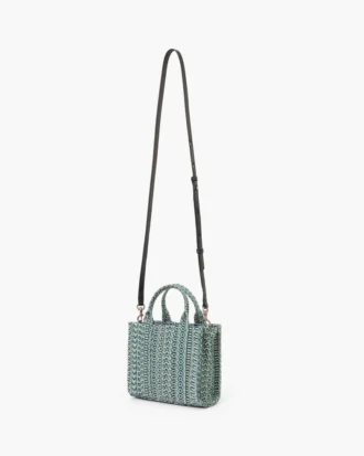 The Washed Monogram Denim Crossbody Tote Bag