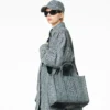 The Washed Monogram Denim Medium Tote Bag