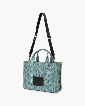 The Washed Monogram Denim Medium Tote Bag