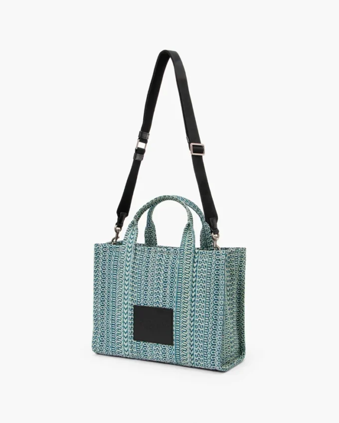 The Washed Monogram Denim Medium Tote Bag