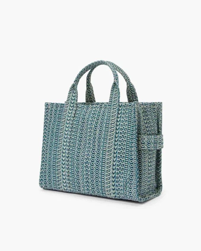 The Washed Monogram Denim Medium Tote Bag