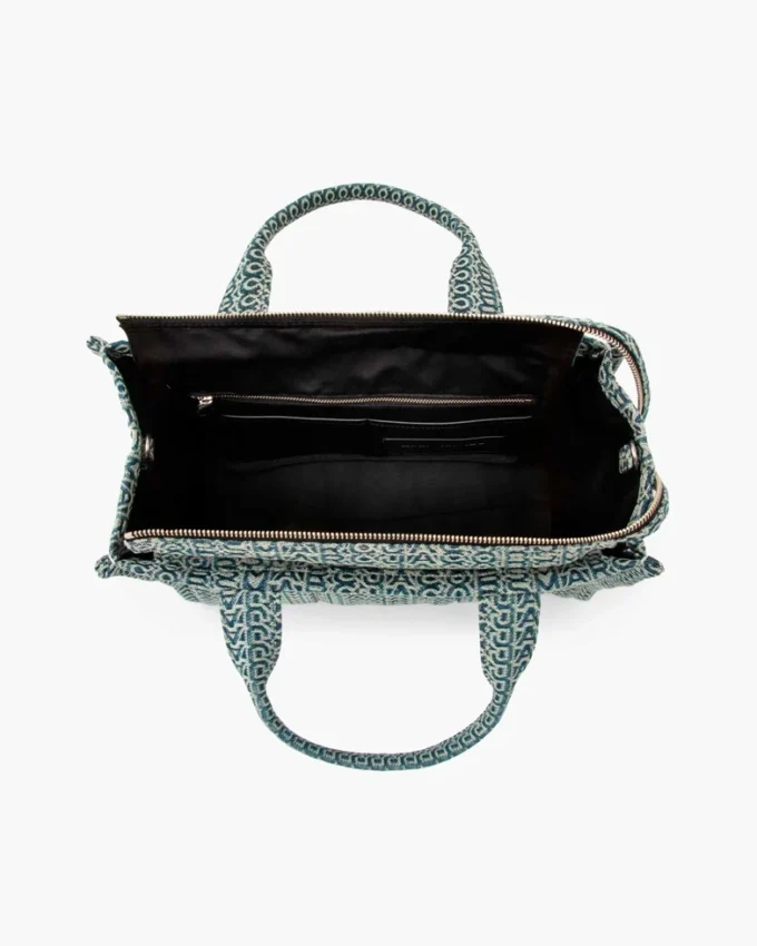 The Washed Monogram Denim Medium Tote Bag